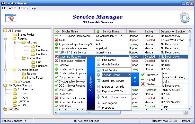 service manager windows